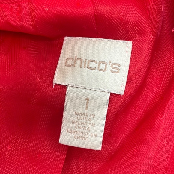 ♡red Chicos blazer suit size 8 (med) - Picture 4 of 5